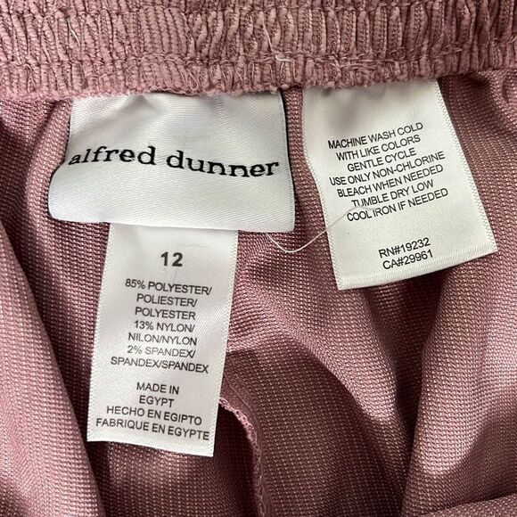Alfred Dunner Womens Alpine Lodge Pants Blush Classic Fit Size 12 - Picture 6 of 11